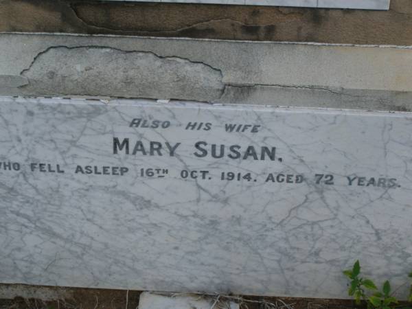 James MATTHEWS,  | rector of Sandgate,  | husband father,  | died 29 Nov 1901 aged 63 years;  | Mary Susan,  | wife,  | died 16 Oct 1914 aged 72 years;  | James Palmer,  | son of E.H. & Gwen MATTHEWS,  | born & died 23 July 1910;  | Bald Hills (Sandgate) cemetery, Brisbane  | 