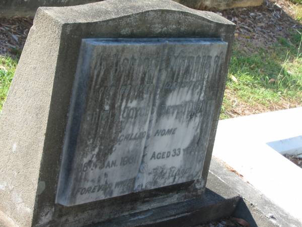 Sheila Joyce (Betty) TURNER,  | daughter,  | died 18 Jan 1961 aged 33 years;  | Bald Hills (Sandgate) cemetery, Brisbane  | 