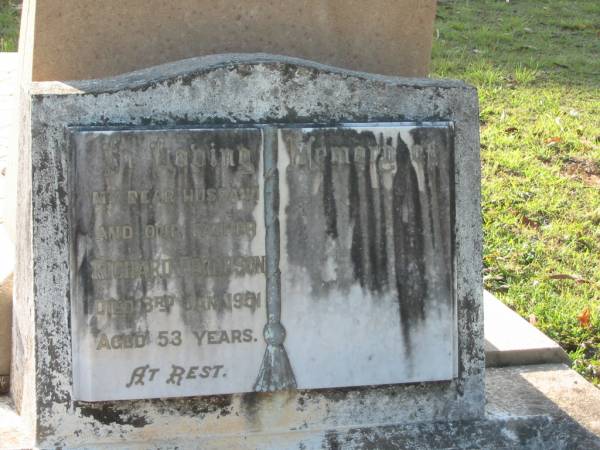 Richard FERGUSON,  | husband father,  | died 3 Jan 1951 aged 53 years;  | Bald Hills (Sandgate) cemetery, Brisbane  | 