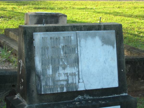 Zillah GARNHAM,  | wife mother,  | died 14 Nov 1939 aged 71 years;  | Tom Woods WEST,  | grandson,  | killed at sea 3 May 1942 aged 18 years;  | Bald Hills (Sandgate) cemetery, Brisbane  | 