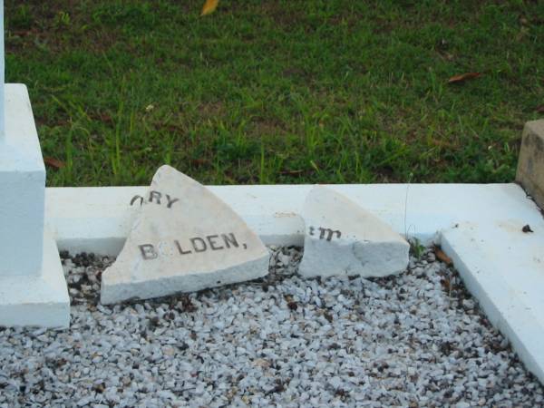 BOLDEN  | [fragment from another grave?];  | Bald Hills (Sandgate) cemetery, Brisbane  | 