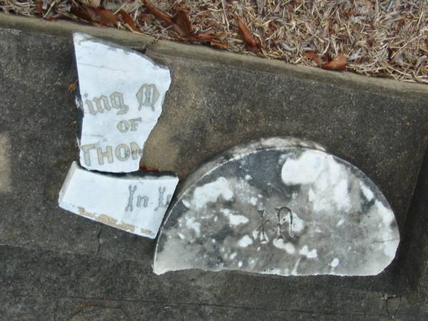 [fragments from another grave?];  | Bald Hills (Sandgate) cemetery, Brisbane  | 