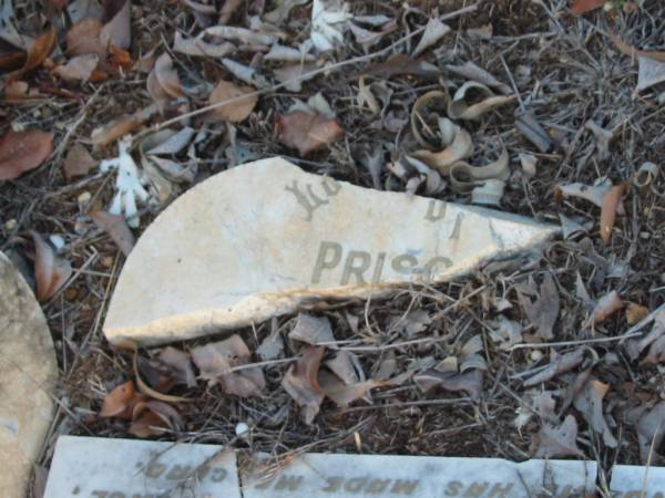 Priscilla,  | wife of James GAMBLE,  | died 8 May 1917 aged 68 years;  | Bald Hills (Sandgate) cemetery, Brisbane  | 