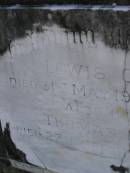 Lewis CLARK,
died 31 May 1930 aged 90 years;
Thomas CLARK,
son,
died 27 Sept 1928 aged 68 years;
Bald Hills (Sandgate) cemetery, Brisbane