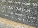 John SHEEN,
father,
died 13 Sept 1940;
Louisa SHEEN,
wife mother,
died 23 March 1943;
Bald Hills (Sandgate) cemetery, Brisbane