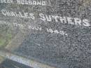 Victor Charles SUTHERS,
husband,
died 17 July 1943;
Bald Hills (Sandgate) cemetery, Brisbane