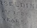 James CARSELDINE,
died 2 March 1902 aged 57 years;
Janet CARSELDINE,
wife,
died 28 Dec 1907 in 59th year;
Arthur Edwin CARSELDINE,
died 14 July 1908 aged 21 years 2 months;
Eva CARSELDINE,
sister,
died 25 July 1942 aged 61 years;
Mary Ann CARSELDINE,
born 6 June 1812,
died 18 Sept 1880 aged 68 years;
William CARSELDINE,
died 6 July 1886 aged 70 years;
Bald Hills (Sandgate) cemetery, Brisbane