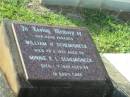 parents;
William H. SCHEMIONECK,
died 29 Nov 1953 aged 59 years;
Minnie E.L. SCHEMIONECK,
died 1 July 1985 aged 89 years;
Bald Hills (Sandgate) cemetery, Brisbane