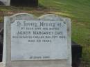 Agnes Margaret DAY,
wife mother,
died 29 Nov 1949 aged 64 years;
Bald Hills (Sandgate) cemetery, Brisbane