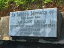 Ian John SMITH,
son,
accidentally killed 13 Sept 1943 aged 6 years;
Bald Hills (Sandgate) cemetery, Brisbane