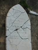 Elspeth Bruce,
wife of John MCPHERSON,
died 23 May 1881 aged 73 years;
Rachel MOCKRIDGE,
died 9 March 1915 aged 65 years;
George MOCKRIDGE,
died 22 Aug 1928 aged 84 years;
Bald Hills (Sandgate) cemetery, Brisbane