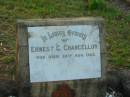 Ernest C. CHANCELLOR,
died 29 Aug 1923;
Bald Hills (Sandgate) cemetery, Brisbane
