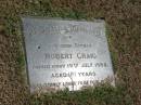 
Robert Craig
19 Jul 1982 aged 81

Sherwood (Anglican) Cemetery, Brisbane
