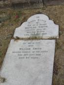 
Matilda SMITH
wife of
William SMITH
died 28 Dec 1906
aged 64 yrs?

William SMITH
28 Sep 1920aged 84

Sherwood (Anglican) Cemetery, Brisbane

