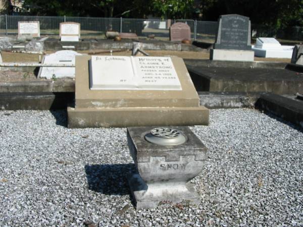 Snow (Armstrong)  | Anglican Cemetery, Sherwood.  |   |   | 