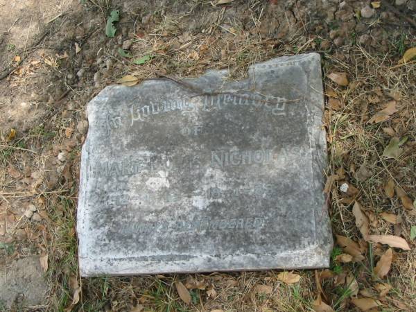 Mary Do??s Nicholas  | 12-4-12 ~ 18-1-83  |   | Sherwood (Anglican) Cemetery, Brisbane  | 