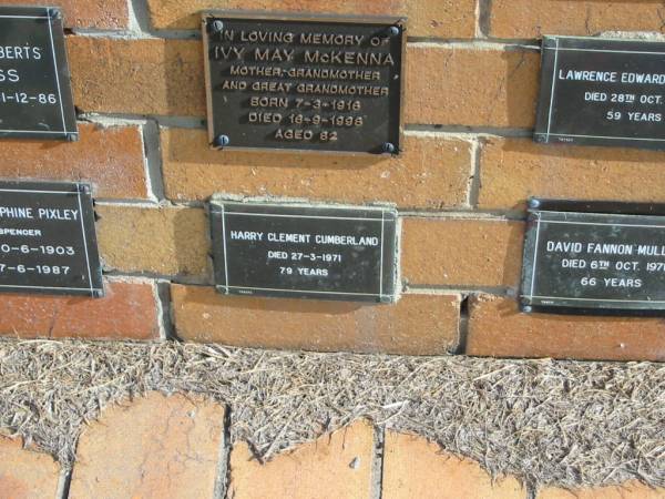 Harry Clement CUMBERLAND  | 27-3-1971  | 79yrs  |   | Sherwood (Anglican) Cemetery, Brisbane  | 