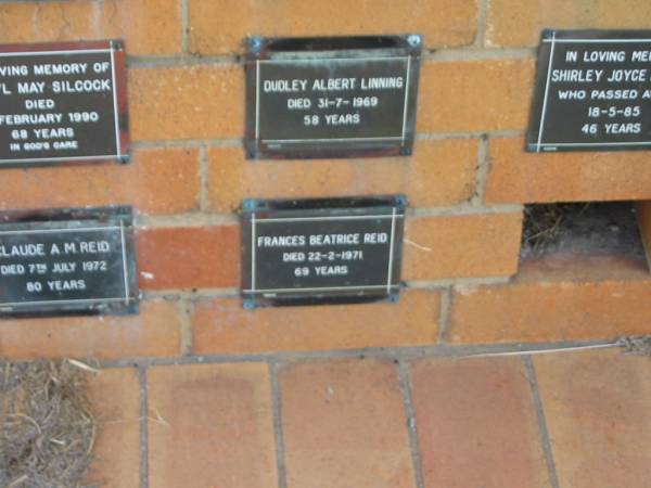 Frances Beatrice REID  | 22-2-1971  | 69 yrs  |   | Sherwood (Anglican) Cemetery, Brisbane  | 