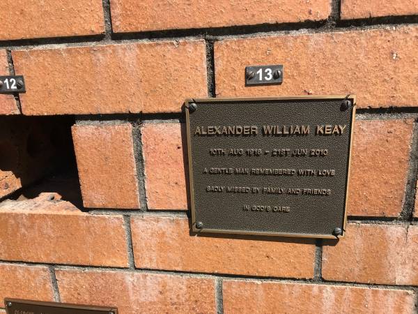 Alexander William KEAY  | b: 10 Aug 1918  | d: 21 Jun 2010  |   | Sherwood (Anglican) Cemetery, Brisbane  |   | 