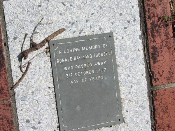 Ronald Raymond TUGWELL  | 3 Oct 1977  | 47 yrs  |   | St Margarets Anglican memorial garden, Sandgate, Brisbane  |   | 