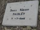 
James Robert PAIDLEY
7 Jul 2005
Stone Quarry Cemetery, Jeebropilly, Ipswich
