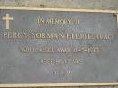 
Percy Norman ELLIOTT (Mac)
18 May 1993, aged 86
Stone Quarry Cemetery, Jeebropilly, Ipswich
