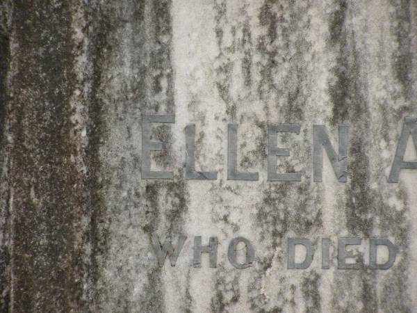 Patrick LEONARD,  | died 7 Sept 1901 aged 75 years;  | Bridget LEONARD,  | died 7 Oct 1918 aged 80 years;  | Ellen Agnes LEONARD,  | died 24 March 1924;  | Tallebudgera Catholic cemetery, City of Gold Coast  | 