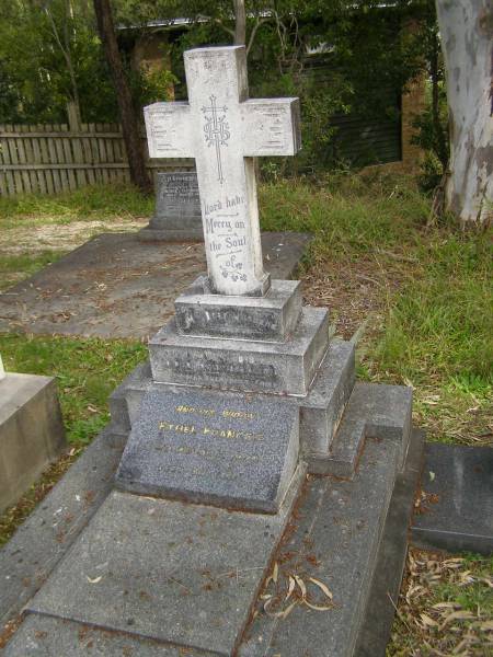 Thomas DOLAN,  | died 13 Nov 1942 aged 78 years;  | Ethel Frances,  | widow,  | died 2 Aug 1978 aged 87 years;  | Tallebudgera Catholic cemetery, City of Gold Coast  | 