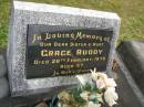 Grace RUDDY,
sister aunt,
died 26 Feb 1976 aged 57 years;
Tallebudgera Presbyterian cemetery, City of Gold Coast