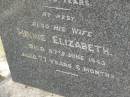 Samuel CRAIG,
died 28 Sept 1931 aged 75 years;
Minnie Elizabeth,
wife,
died 27 June 1943 aged 77 years 6 months;
Tallebudgera Presbyterian cemetery, City of Gold Coast