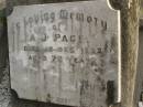 A.J. PAGE,
died 1 Dec 1932 aged 72 years;
Tallebudgera Presbyterian cemetery, City of Gold Coast