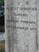 George DOYLE
b: Brookfield 28 Apr 1869
Albert Christian DAHLKE
b: Pimpama 10 December 1875
murdered at Lethbridges Pocket (Warrego River) Easter Day 1902
(interred 13 January 1904)
a href=LethbridgesPocket.htmlLethbridges Pocketa
Tamrookum All Saints church cemetery, Beaudesert