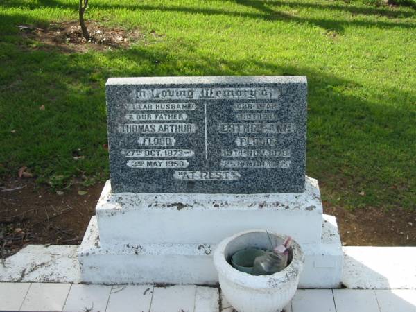 Thomas Arthur FLOOD  | b: 27 Oct 1873, d: 3 May 1950  | Esther Ann FLOOD  | b: 10 Nov 1878, d: 25 Mar 1955  | Tamrookum All Saints church cemetery, Beaudesert  | 