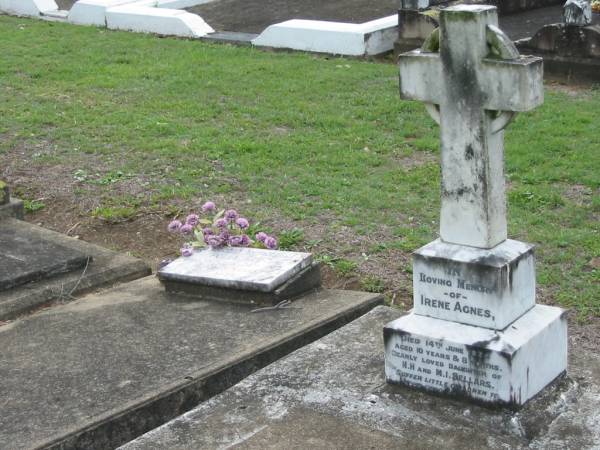 Irene Agnes (SELLARS)  | d: 14 Jun 1924, aged 10 years and 8 months  | (daughter of) H.H. and M.I. SELLARS  |   | Polly RUDD  | 24 Oct 1967, aged 83  |   | Tamrookum All Saints church cemetery, Beaudesert  | 