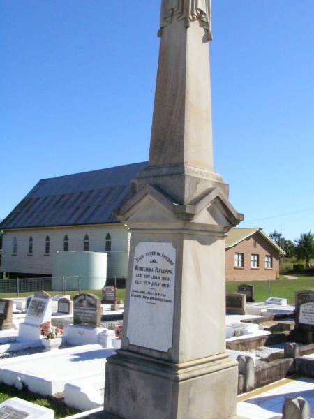 Wilhelmina PAKLEPPA,  | born 31 July 1853 died 10 July 1919;  | Tarampa Apostolic cemetery, Esk Shire  | 