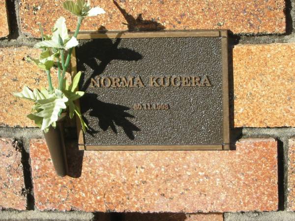 Norma KUCERA,  | died 30-11-1998;  | Tea Gardens cemetery, Great Lakes, New South Wales  | 