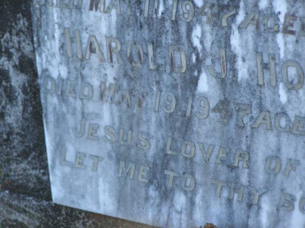 Francis H.C. HOLBERT,  | brother,  | died 11 May 1947 aged 58 years;  | Harold J. HOLBERT,  | brother,  | died 19 May 1947 aged 46 years;  | Tea Gardens cemetery, Great Lakes, New South Wales  | 