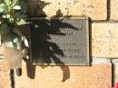 Howard William MORRISON,
12-2-1935 - 14-8-2000,
husband of Valma;
Tea Gardens cemetery, Great Lakes, New South Wales