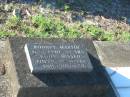 Rodney MARTIN,
died 16-6-1990 aged 53 years,
loved by Silvia & children;
Tea Gardens cemetery, Great Lakes, New South Wales