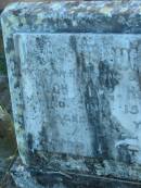 Hugh Fitz HOLBERT,
husband father,
died 15 June 1954 aged 81 years;
Tea Gardens cemetery, Great Lakes, New South Wales