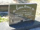 George STOUPE,
son brother,
18 Aug 1975 - 11 June 1995;
Tea Gardens cemetery, Great Lakes, New South Wales