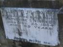 Katherine I. NINNESS,
wife mother,
died 25 Oct 1964 aged 69 years;
Tea Gardens cemetery, Great Lakes, New South Wales