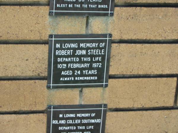 Robert John STEELE  | 10 Feb 1972  | aged 24  |   | The Gap Uniting Church, Brisbane  | 