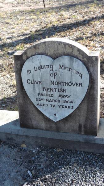 Clive Northover KENTISH  | d: 22 Mar 1964 aged 72  |   | The Gums Cemetery  | 