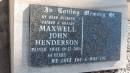 Maxwell John HENDERSON
d: 19 Dec 2006 aged 84
The Gums Cemetery