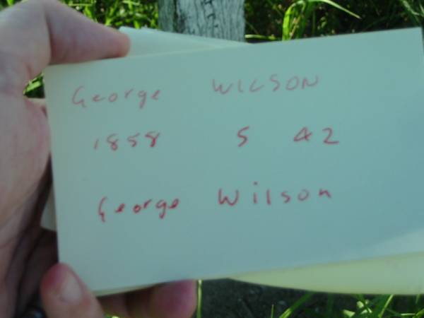 George WILSON,  | 1858 5 42;  | George WILSON;  | Wilson Family Private Cemetery, The Risk via Kyogle, New South Wales  | 