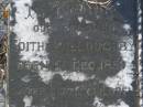 
Mary MCKELLAR,
died 12 Nov 1930;
Alexander MACKELLAR,
died 16 March 1909;
Edith Willoughby MACKELLAR,
died 25 Dec 1945;
McIntosh? MCKELLAR,
died 30 July 1909;
John MCELLAR?,
died 7 Aug 1950;
Ada Beatrice MCKELLAR,
daughter,
died 10 Sept 1973;
John MACKELLAR,
grandchild,
died 18 March 1886;
Ian MACKELLAR,
grandchild,
died 17 Sept 1898;
Mary McIntosh WOCKNER,
grandchild,
died 27 March 1951;
Robert Arthur MACKELLAR,
grandchild,
killed France 29 July 1916;
Francis Mary Bryon MACKELLAR,
grandchild,
died 1 Feb 1973?;
Edith Willoughby MACKELLAR,
mother,
born 5 Dec 1859,
died 2 Dec 1945;
Tiaro cemetery, Fraser Coast Region
