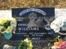 
Emment L. WILLIAMS,
died 20 Sept 1985 aged 78 years;
Tiaro cemetery, Fraser Coast Region
