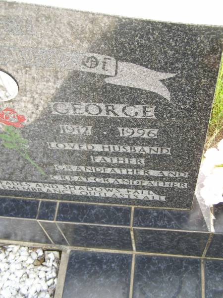 George FRESHNEY;  | 1912 - 1996,  | husband father grandfather great-grandfather;  | Tiaro cemetery, Fraser Coast Region  | 