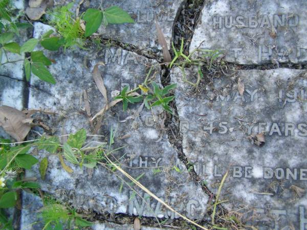 Robert Joseph,  | husband of Margaret HALES,  | died 5 May 1918 aged 45 years;  | Margaret HALES,  | died 4 Nov 1944 aged 82 years;  | Tiaro cemetery, Fraser Coast Region  | 